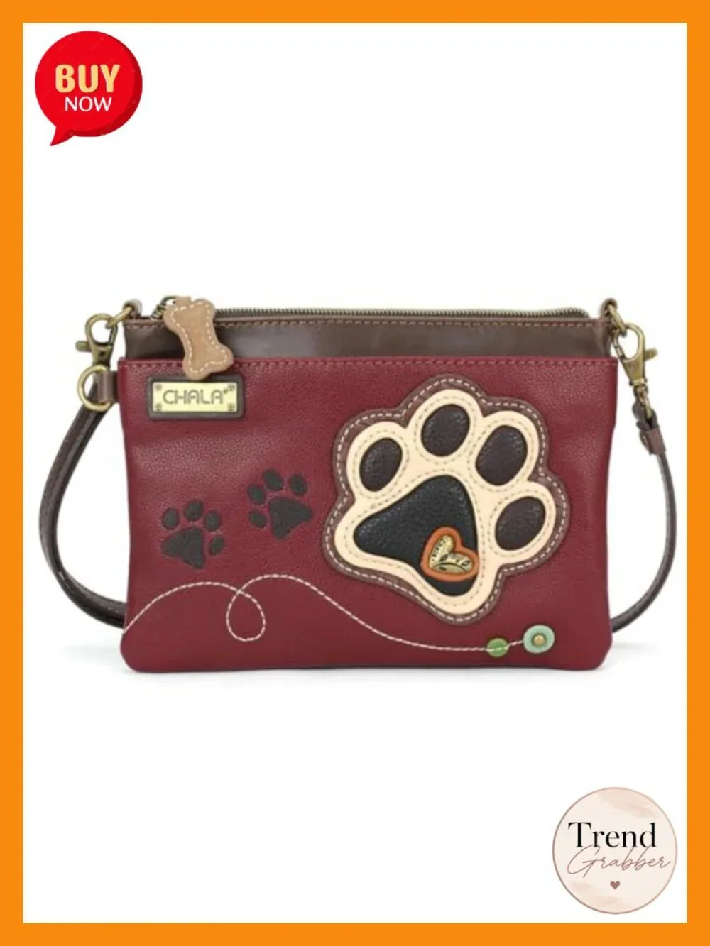 CHALA Mini Crossbody Purse with Convertible Strap Faux Leather